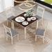 5-Pcs Dining Room Set Includes Wooden Kitchen Table & 4 Padded Chairs