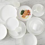 Fortessa Modern Coupe Porcelain 16 Piece Dinnerware Set, Service for 4, White - 16 Piece Dinnerware Set