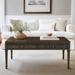 Martha Stewart Kenna Brown Fluted 2-drawer Coffee Table