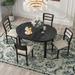Farmhouse 5-Piece Extendable Dining Table Set with 2 Drawers