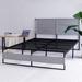 Queen Bed Frame - Carbon Steel, Headboard, Footboard, 12-Inch Storage Space, Noise-Free Design, Easy Assembly