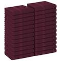 TiaGOC - Salon Towel Pack of 24 (Not Bleach Proof 16x27 Inches) Highly Absorbent Cotton Towels for Hand Gym Beauty Hair Spa and Home Hair Care Burgundy