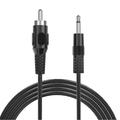 6ft RCA to 3.5mm Mono Male Plug to RCA Male Audio Cable Adapter - Suitable for Speakers and Subwoofers