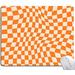 Mouse Pad Computer Mouse Pad with Orange Checkered Design Mouse Mat Square Waterproof Mousepad Non-Slip Rubber Base MousePads for Home Office Laptop Desk