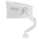 Pixio PS2S White Ultrawide Heavy-Duty Premium Single Monitor Arm Stand Desk Mount - Fits up to 49 inches Monitors Weights up to 39lbs Flat / 31lbs Curved Height Adjustable Universal 75x75 100x100mm