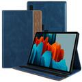 Dteck for Samsung Galaxy Tab S9 Plus Case Galaxy Tab S8 Plus/S7 Plus/S7 FE Case Premium PU Leather Case with Card Holder Multi-Angle View Stand S Pen Holder for Samsung Tab S9+/S8+/S7+/S7 FE Blue