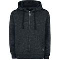 Black Premium by EMP Hooded zip - Mottled Hooded Jacket - M to 5XL - for Men - black-grey