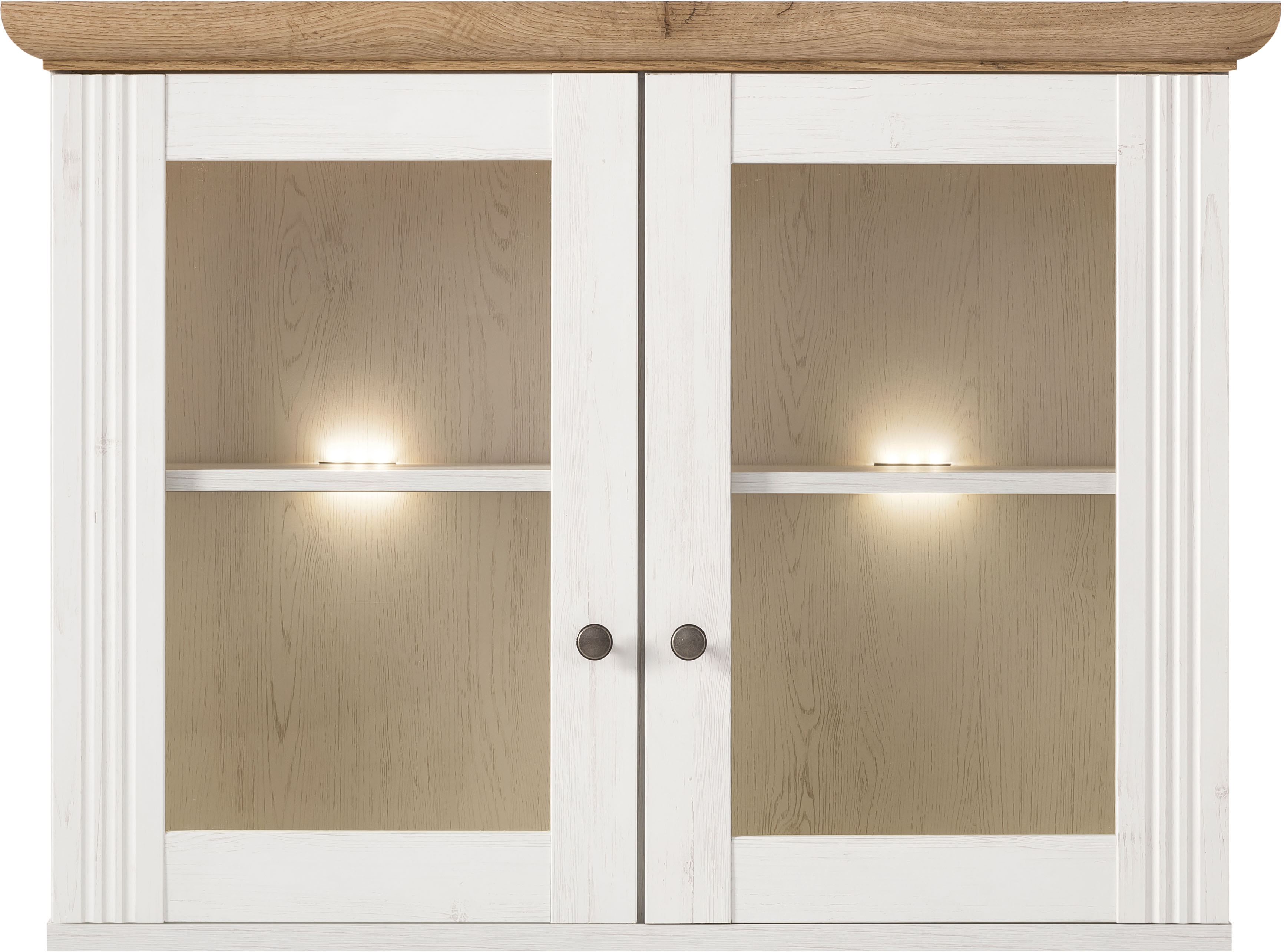 Hängeschrank KOCHSTATION "KS-Westminster", weiß (pinie weiß dekor), B:96cm H:73cm T:33cm, Schränke, im romantischen Landhausstil, Breite 96 cm, exclusiv by Otto Image