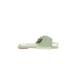 Sandals: Green Solid Shoes - Women's Size 7 - Open Toe