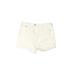 Jessica Simpson Shorts: Ivory Solid Bottoms - Women's Size 16 - Light Wash