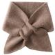 Winter Scarf for Women，100% Cashmere Collar Scarf Neck Warmer Scarves for Daily Cold Winter Outfit，Pull-Through Bowtie Shawl (Color : Khaki)