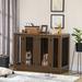 Archie & Oscar™ Silvester 2-In-1 Size-Changing Large/Small Dog Kennel End Table w/ Removable Wall, Dog Crate Furniture w/ Shelving | Wayfair