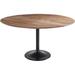 Birch Lane™ Victorine Pedestal Dining Table Metal in Gray/Brown | 30 H x 57 W x 57 D in | Wayfair 1F4665BA9B7448CDB287A91525A2BCF8