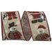 The Holiday Aisle® 2-1/2"X10Yd Natural/Snowman Santa & Dog Linen Wi Edge Ribbon in Red | 2.5 H x 3.94 W x 3.94 D in | Wayfair