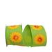 The Holiday Aisle® 2-1/2"x10yd Gerbera Daisy Linen Wired Edge Ribbon in Green | 2.5 H x 4 W x 4 D in | Wayfair 07258B6C7E6B4DA099266F3C0FAAE9E6