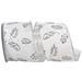 The Holiday Aisle® Holly Glitter Outlines Satin Iridescent Wired Edge Ribbon in White | 2.5 H x 6 W x 6 D in | Wayfair