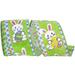 The Holiday Aisle® 2-1/2"x10yd Easter Bunny Egg w/ Ticking Wired Edge Ribbon, Polyester in Green | 2.5 H x 4 W x 4 D in | Wayfair