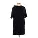 Athleta Casual Dress - Shift Crew Neck Short sleeves: Black Solid Dresses - Women's Size Small