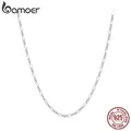 BAMOER 925 Sterling Silver Chain Necklace Classic Cable Chain Necklace Thin & Dainty & Sturdy Chain