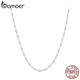 BAMOER 925 Sterling Silver Chain Necklace Classic Cable Chain Necklace Thin & Dainty & Sturdy Chain