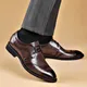 Men Dress Shoes Patent Leather Brogue Shoes for Male Formal Wedding Party Office Shoes Men Oxfords