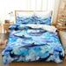 Sea World 3D Digital Printing Bedding Set Single Duvet Cover Set 3D Bedding Digital Printing Comforter Set and Pillow Covers Home Breathable Textiles- Do Not Fade