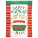 Happy Birthday Savior Holiday Red 13 X 18 Polyester Outdoor Hanging Garden Flag