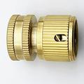 Garden Hose Quick Connector 2 Sets Garden Hose Brass Quick Connector Garden Hose Fitting Water Hose Connectors 3/4 Inch External Thread Female and Internal Male Connector (US Type)