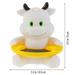 Bath Thermometer Floating Bath Thermometer Cartoon Animal Shape Tub Thermometer for Baby Toy Bathtub Swimming Pool (Calf)