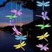 LED Color Changing Solar Dragonfly Wind Chime Light Mobile Portable Waterproof Outdoor Decorative Home Garden Patio Yard Courtyard Lawn DÃ©cor