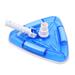 Swimming Pool Vacuum Head Transparent Triangle Swimming Pool Vacuum Cleaning Tools Weighted Pool And Spa Vacuum Head Surface Cleaning Suction Head (Blue)