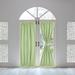 PiccoCasa 2Pcs French Door Curtain Thermal Insulated Blackout Window Curtain Green 25 W x 72 L