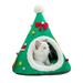 Semi Closed Pet Nest Comfortable Christmas Pet Bed For Cats Litter Kennel Winter Warm Pets Nest Cat House Mat Dog Bed Washable