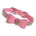 Rhinestone Dog Collar 1 Set Rhinestone Dog Collar Adjustable Bowknot Dog Collar Dog Training Collar