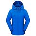 snowsong Womens Jacket Fall Outfits Ladies Solid Hooded Slim Pocket Single Layer Outdoor Jacket Mountaineering Jacket Raincoat Windbreaker Jacket Womens Coats Blue XXL