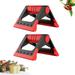 Rotating Push-up Rack 1 Pair Foldable Push-up Bracket Home Use Fitness Push-Ups Stand Push-up Rack Fitness Equipment (Red)