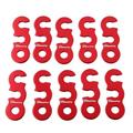 Eatbuy 10pcs Shelter Tent Rope Adjuster Quick Release Tent Tensioners Aluminium Alloy Tent Anti?Slip Wind Rope Buckle for Camping(L-Red)
