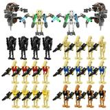 28 Pcs Star Wars Minifigures Battle Droids Building Blocks Sets Collectible 1.65-2.45 Inchs General Grevious Battle Army Droids Gift for Kids Fans of Star Wars Building Toys