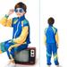 LYCAQL Girls Clothes Outfit Kids Toddler Baby Unisex Spring Summer Patchwork Long Sleeve Pants Coat Sports Outfits Shirt and (Blue 8-10 Years)
