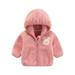 Herrnalise Boys Girls Polar Fleece Jacket with Hood Winter Thick Warm Outerwear School Uniforms for Boys Toddler Fleece Jacket Size 6mouth-4Years