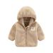 Herrnalise Boys Girls Polar Fleece Jacket with Hood Winter Thick Warm Outerwear School Uniforms for Boys Toddler Fleece Jacket Size 6mouth-4Years