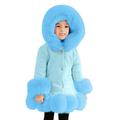 Eashery Lightweight Jacket for Girls Kids Kids Hooded Quilted Coat Warm Lightweight Fall Winter Pullover Tops Jackets for Kids (Sky Blue 4-5 Years)