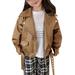 Eashery Girls Winter Jacket Little Big Girls Spring Autumn Denim Jacket Fall Winter Clothes Girls Outerwear Jackets (Green 3-4 Years)