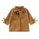 Eashery Girls Windbreaker Jacket Knit Sleeve Denim Jacket Winter Warm Shirt Sweater Tops Girls Jacket (Brown 7-8 Years)