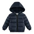 Eashery Boys Windbreaker Jacket Coat Warm Hooded Parka Jacket Lightweight Pullover Top Toddler Boy Jackets (Navy 4-5 Years)