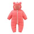 Eashery Boys Winter Puffer Jacket Basic Denim Soft Stretch Jean Jacket Lightweight Pullover Top Toddler Jacket (Red 0-3 Months)