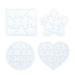 NUOLUX 4Pcs Kids Coloring Blank Puzzle DIY Paper Jigsaw Puzzles Four Shapes Drawing Doodle Board (White)