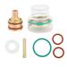 TIG Torch Welding Torch Glass Cup Collet Universal Exquisite Workmanship Stable TIG Torch Glass Cup TIG Welding Kit for WP-9/20/25 Series Torches(1.6mm)