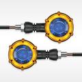 2pcs Motorcycle Led Turn Signal 12v Retro Dual-Color Signal Indicator Lamp Modified Parts for Electric Bike