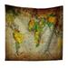 [Big Clear!]Tapestry Watercolor World Map Tapestry Wall Hanging Colorful Map Tapestry Beach Tapestry Dorm Decor Living Room